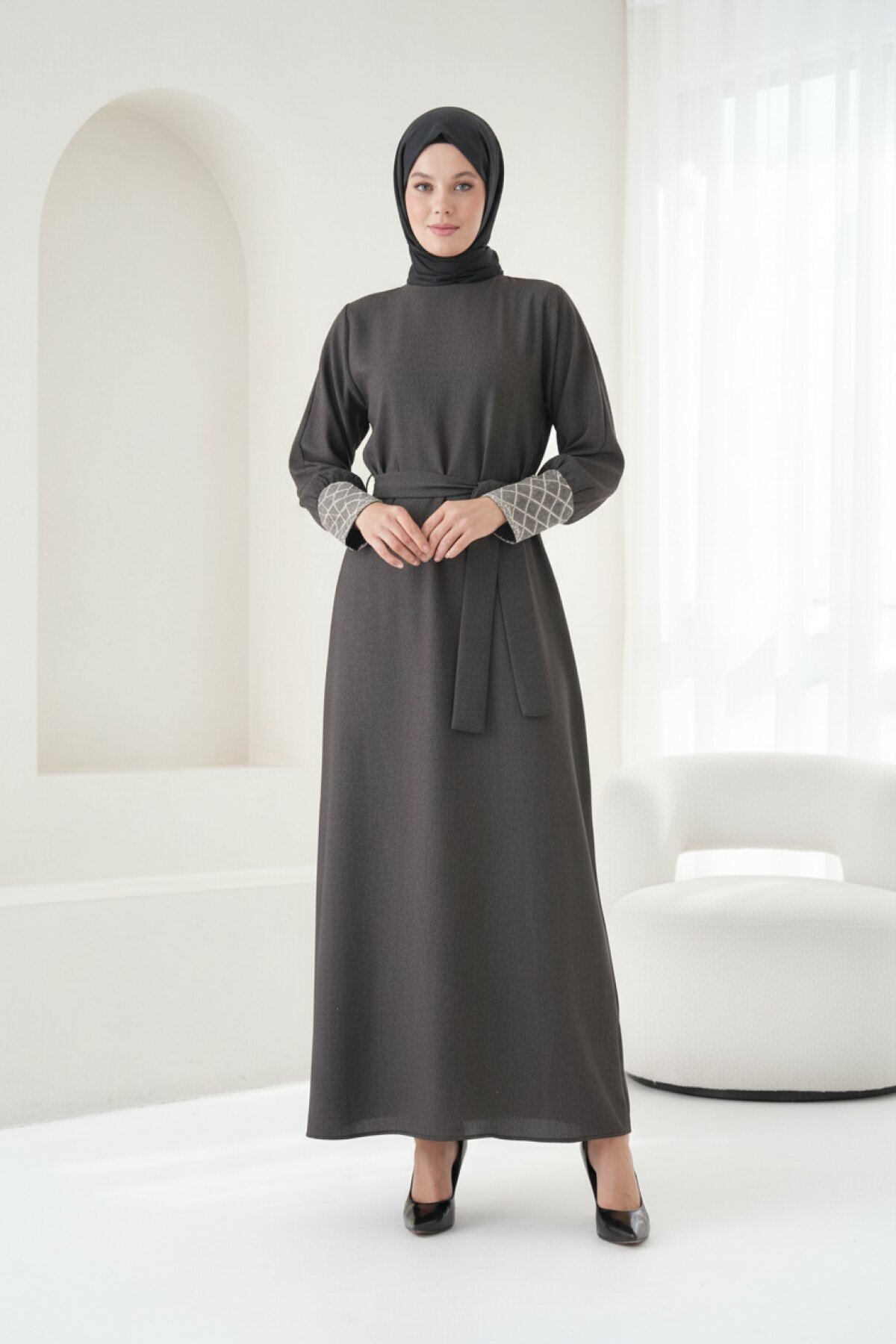 Accessory-Cuff Dress - Brown - Fzd Filizzade