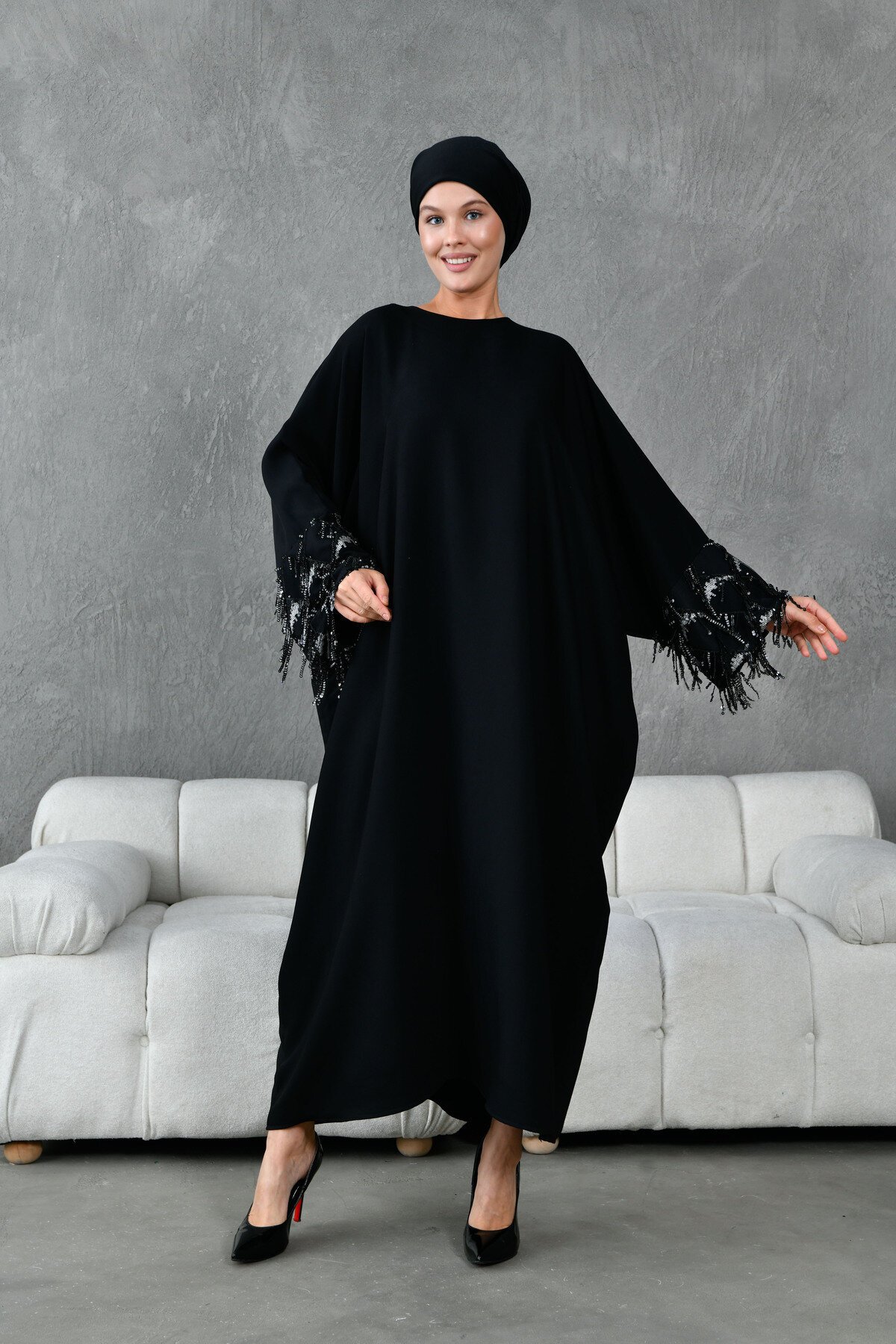 Modest Abaya - Black - Fzd Filizzade