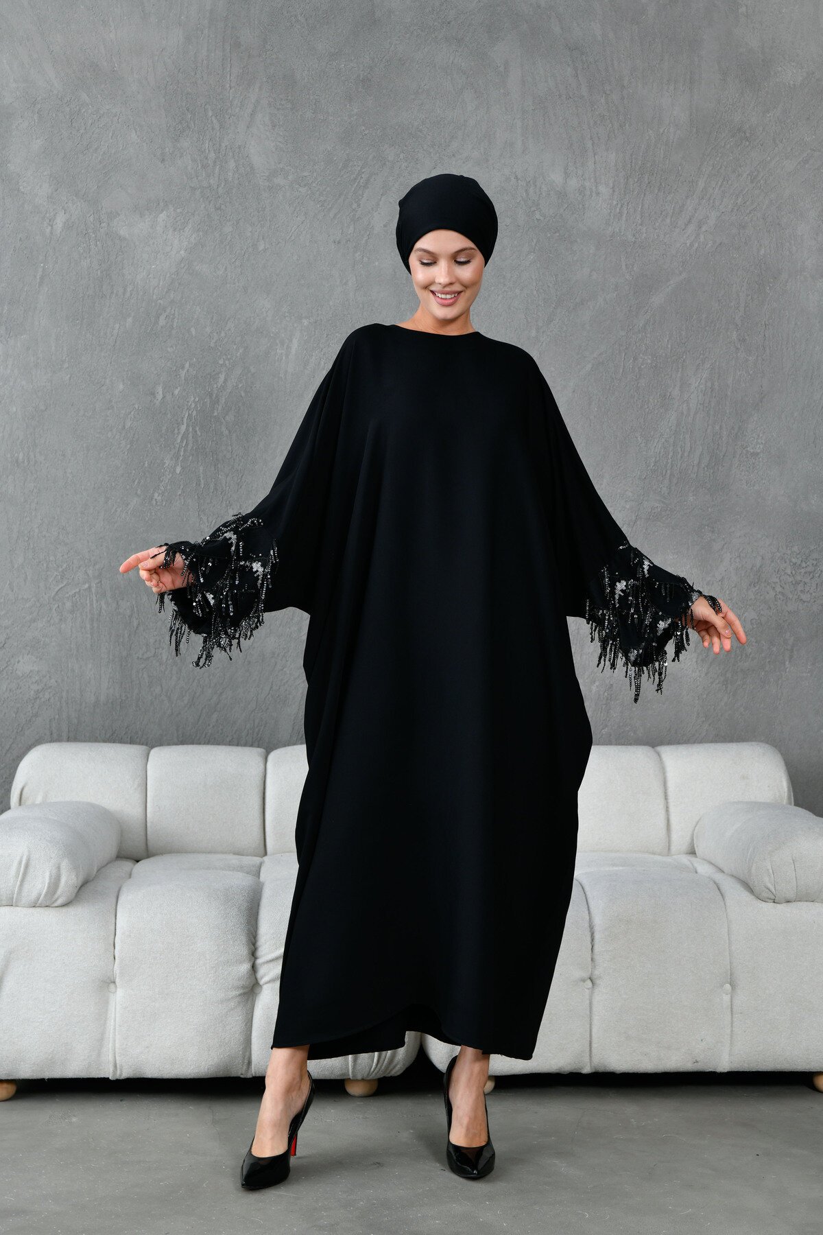 Modest Abaya - Black - Fzd Filizzade