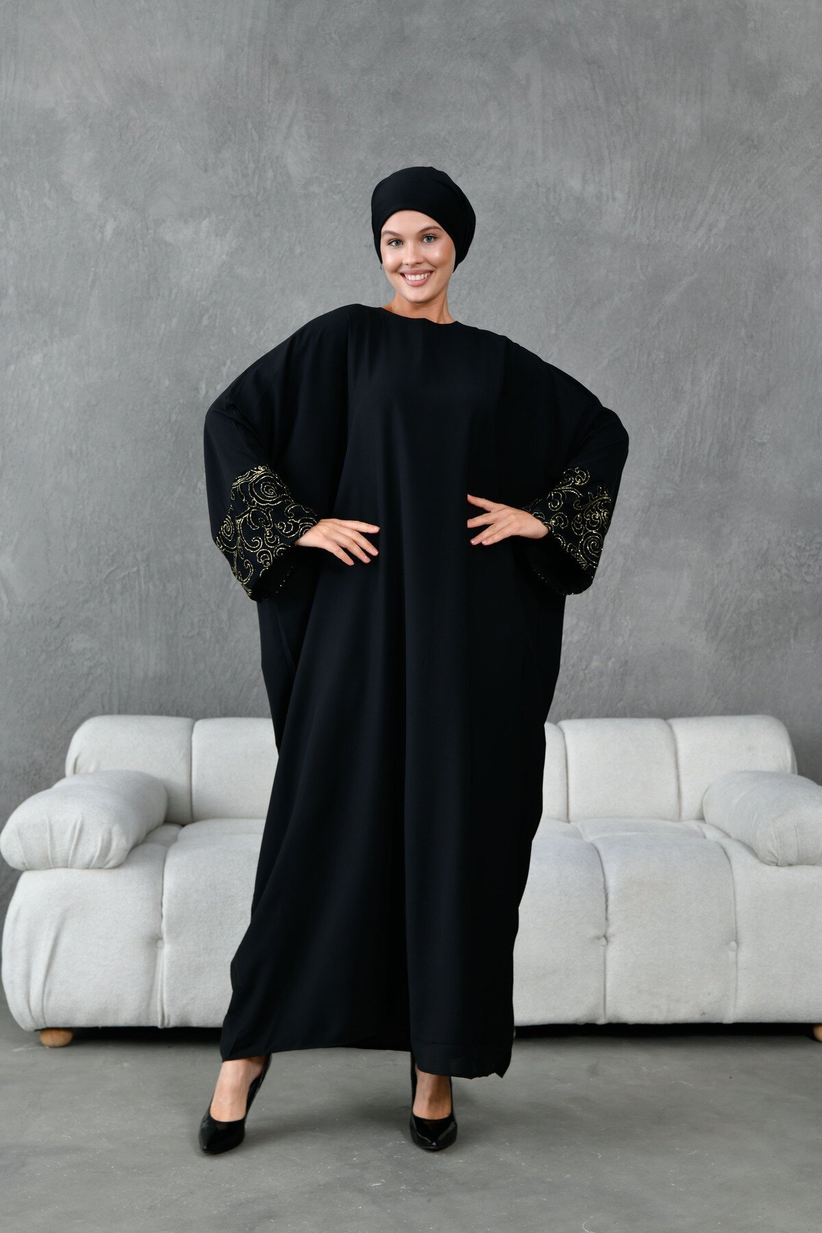 Accessory Sleeve Detail Abaya - Black - Fzd Filizzade