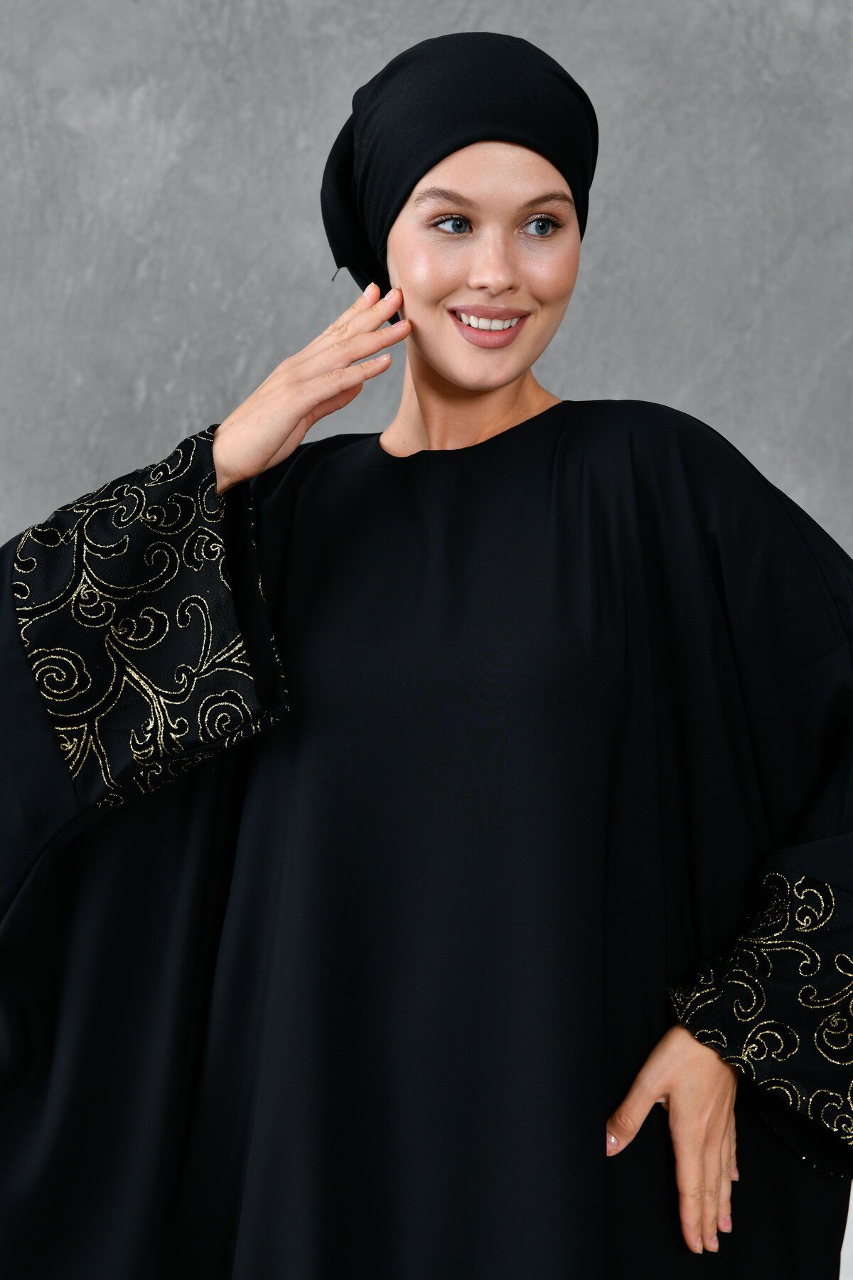 Accessory Sleeve Detail Abaya - Black - Fzd Filizzade