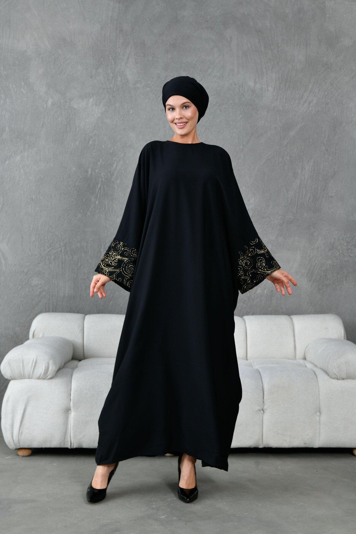 Accessory Sleeve Detail Abaya - Black - Fzd Filizzade
