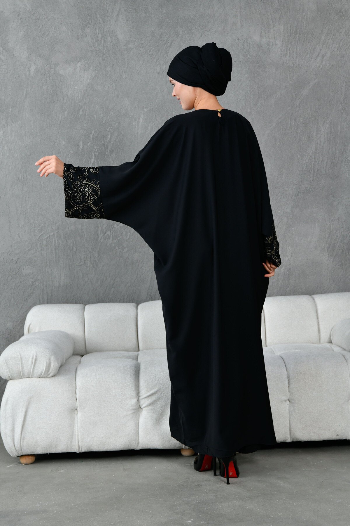 Accessory Sleeve Detail Abaya - Black - Fzd Filizzade