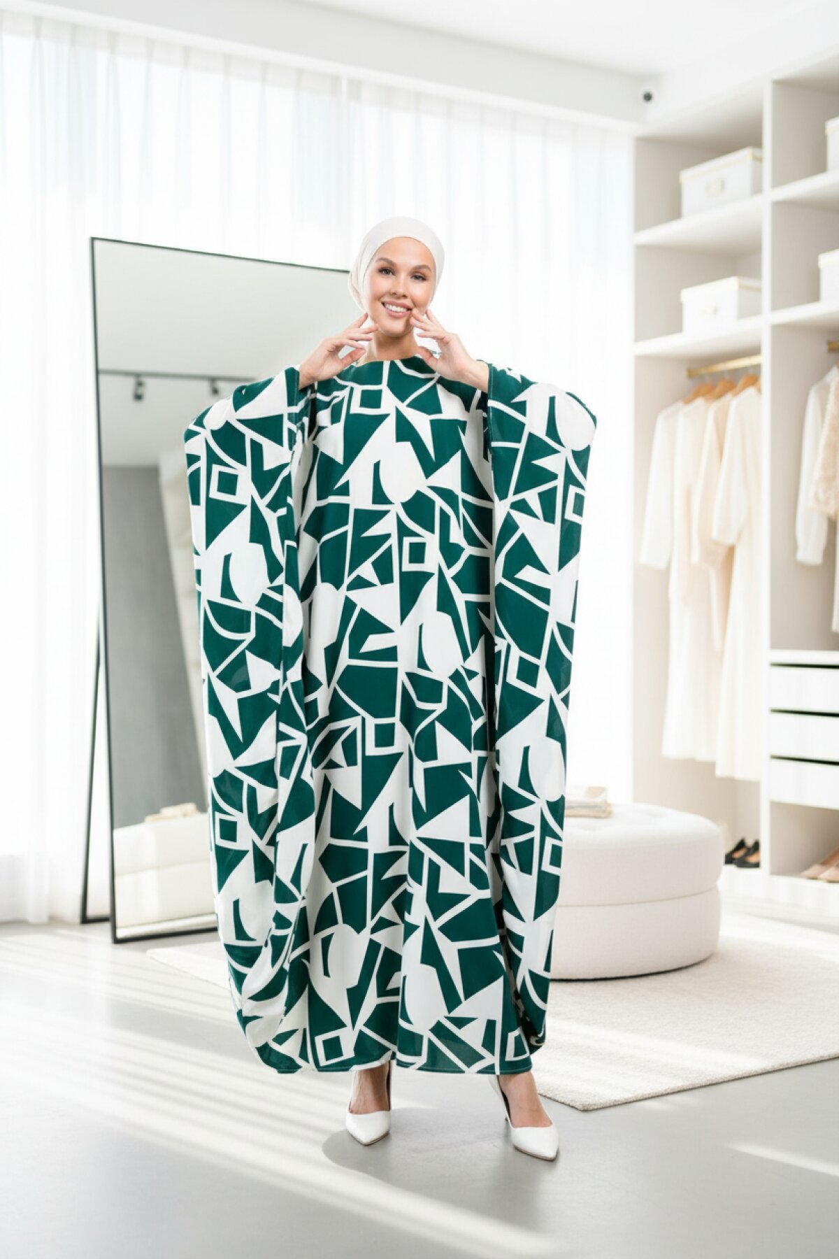 Dress-Style Abaya - Emerald - Fzd Filizzade