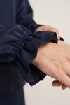 Lacivert Kloş Etekli İkili Takım