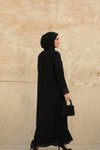 Siyah Mevlana Taşlı Ferace