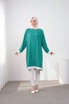 Yeşil Garnili Salaş Tunik