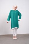 Yeşil Garnili Salaş Tunik