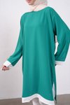 Yeşil Garnili Salaş Tunik