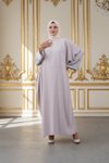 Sequin-Detail Abaya - Beige