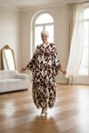 Dress-Style Abaya - Brown