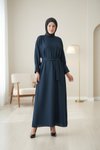 Accessory-Cuff Dress - Navy Blue