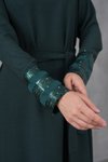 Zümrüt Kolları Payet Garnidetaylı Kuşaklı Elbise