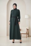 Cuff Accessory Modest Dress - Emerald