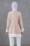 Camel Kol ve Etek Garnili Tunik