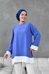 İndigo Garnili Tunik