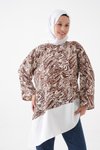 Kahverengi Bluz Tunik