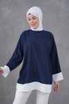 Lacivert Garnili Tunik