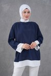 Lacivert Garnili Tunik