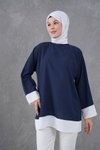 Lacivert Garnili Tunik
