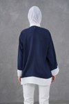 Lacivert Garnili Tunik