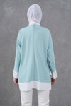 Mint Kol ve Etek Garnili Tunik