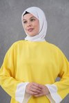 Sarı Kol ve Etek Garnili Tunik