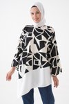 Siyah Ekru Bluz Tunik