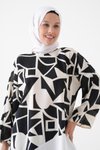 Siyah Ekru Bluz Tunik
