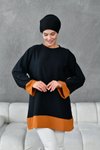 Siyah Taba Garnili Tunik
