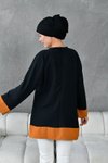 Siyah Taba Garnili Tunik