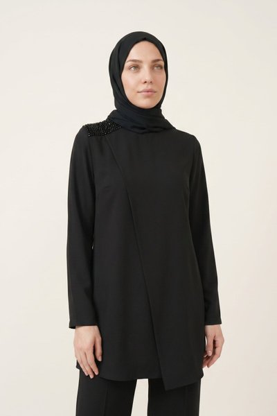 Siyah İkili Boncuklu Takım