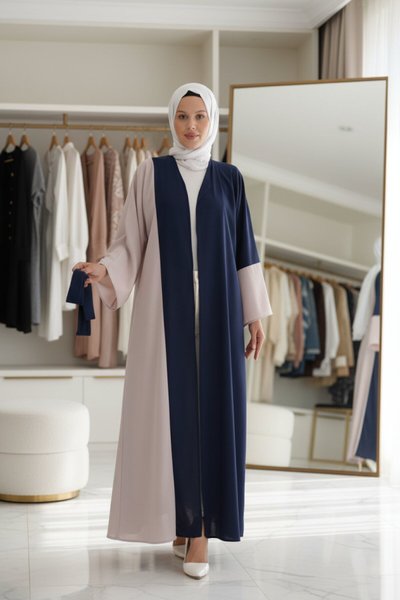 Navy Blue Abaya Ferace