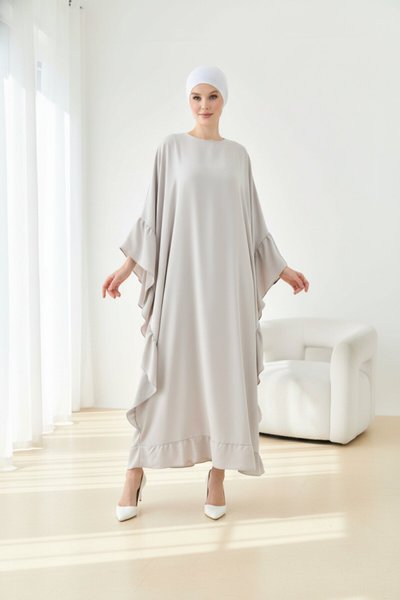 Plus Size Abaya - Gray