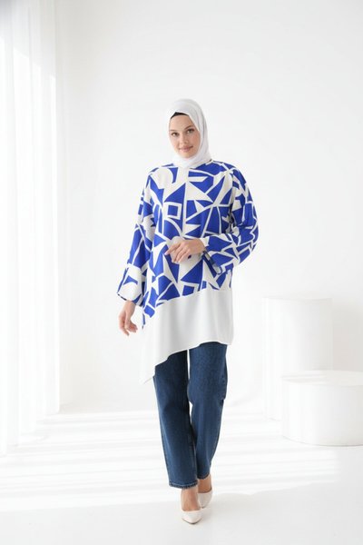 Evening Wear Tunic - Midnight Blue