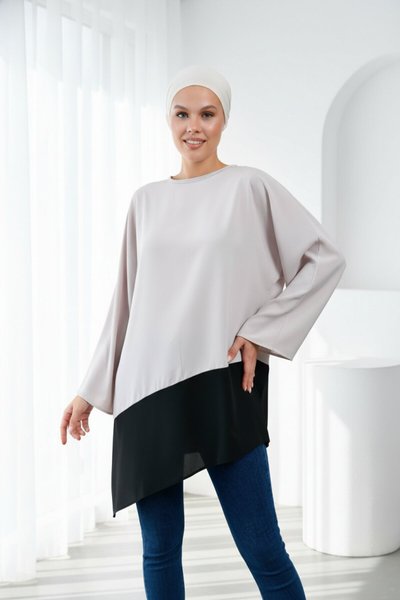 Loose-Fit Tunic - Gray