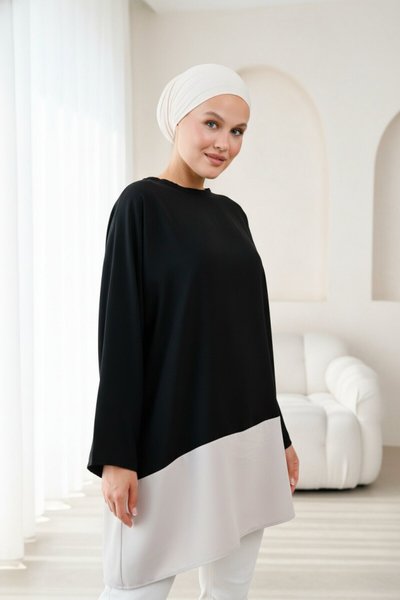 Colorful Modest Tunic - Multicolor