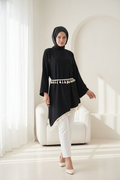Black Cream Tunic - Black Cream