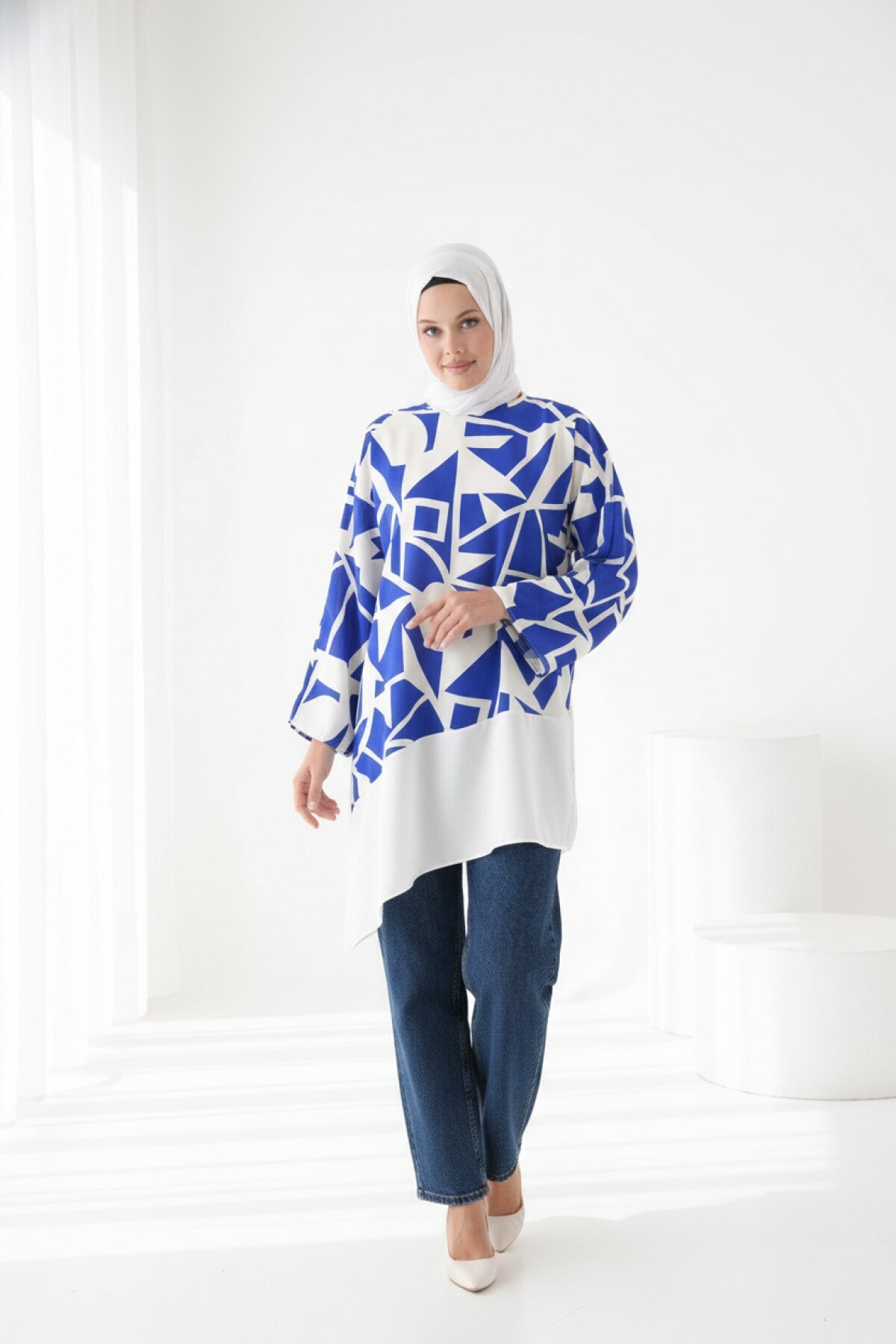 Evening Wear Tunic - Midnight Blue - Tuncay