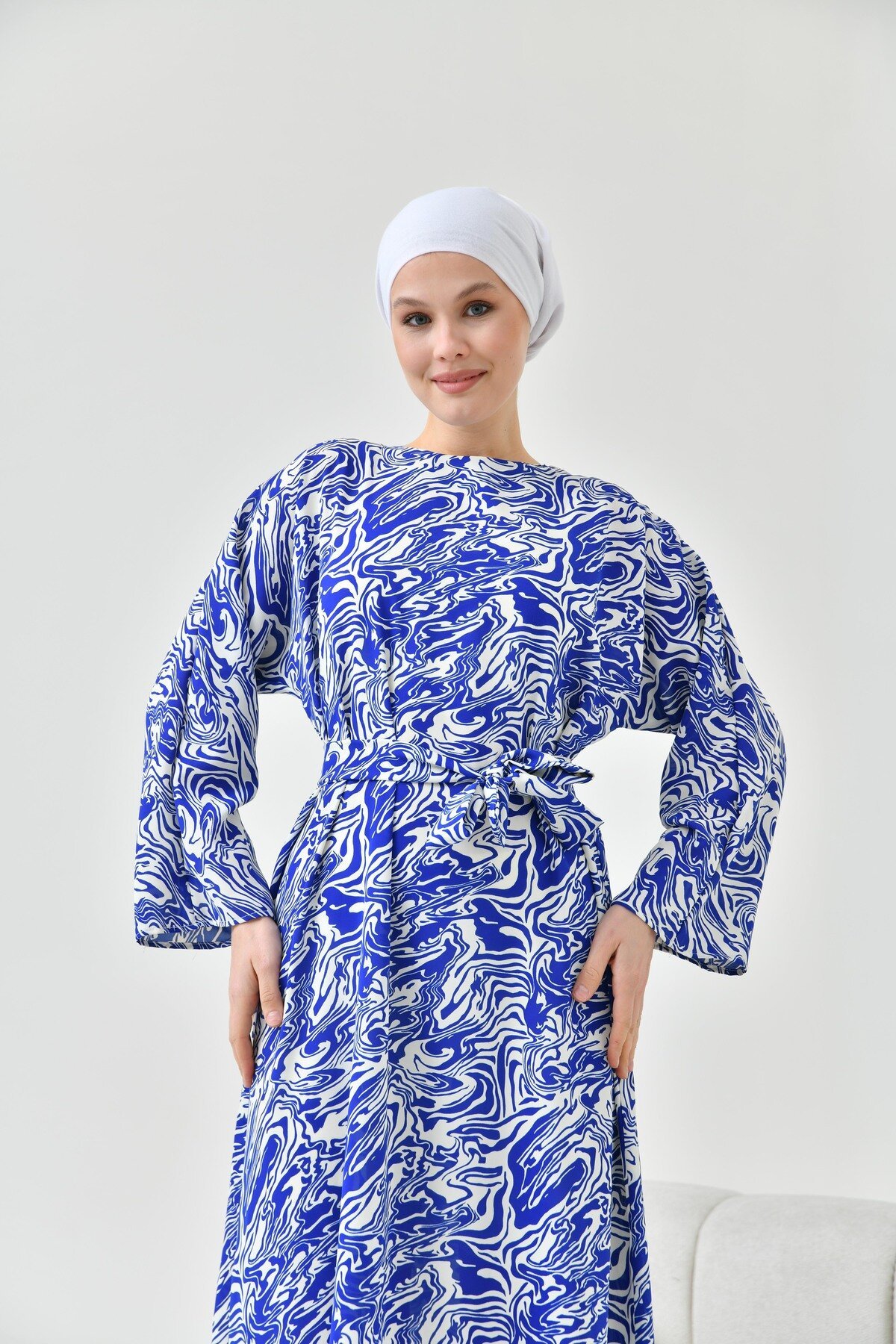 Modest Dress - Midnight Blue - Tuncay