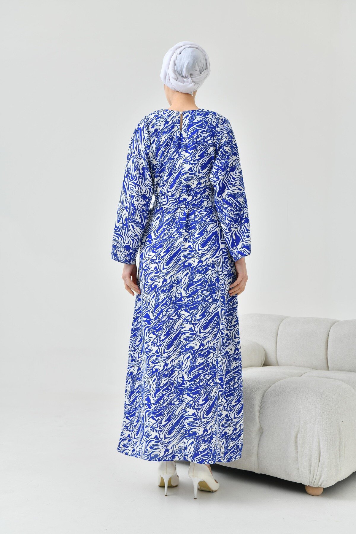 Modest Dress - Midnight Blue - Tuncay