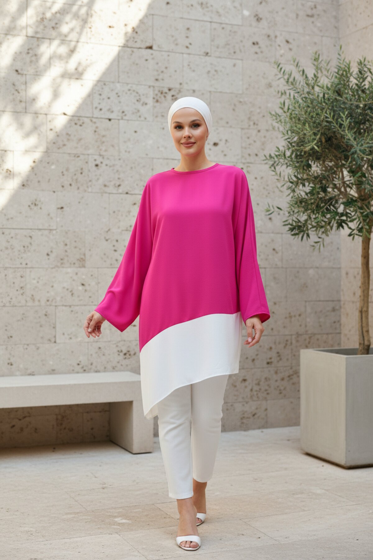 Modest Tunic - Pink - Tuncay
