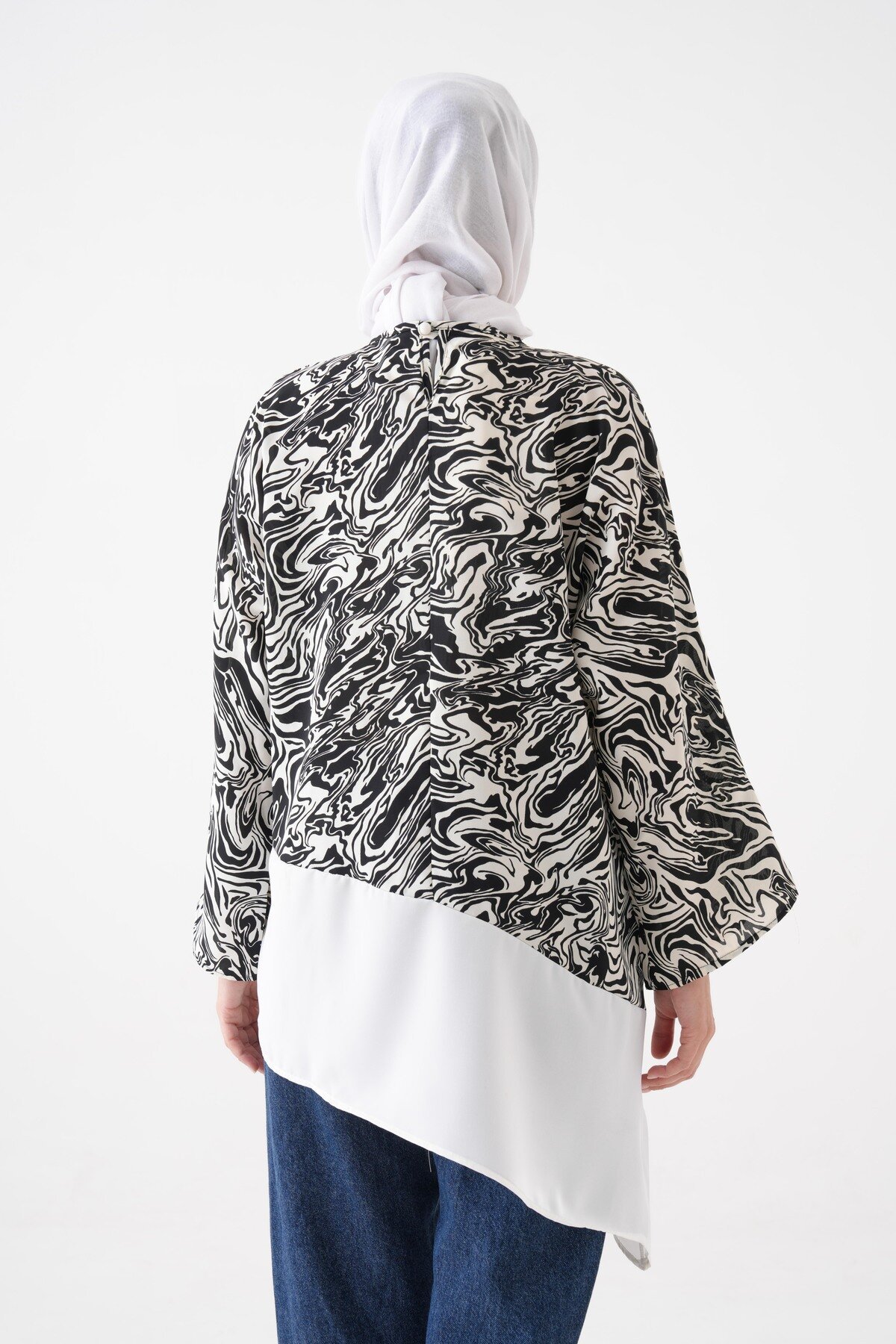Blouse Tunic - Black Ecru - Tuncay