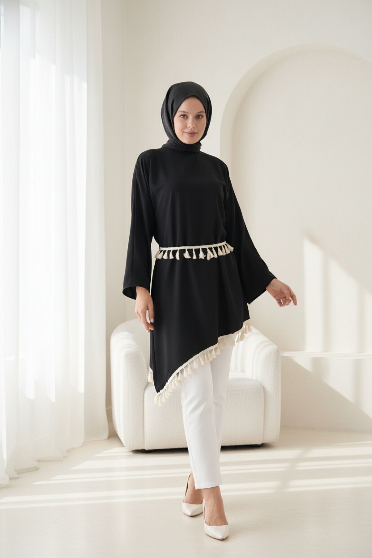 Black Cream Tunic - Black Cream - Tuncay