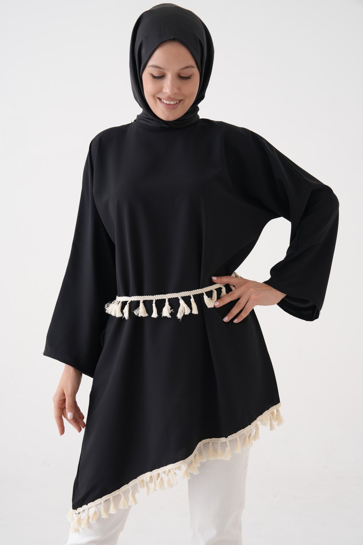 Siyah Krem Tunik - Tuncay
