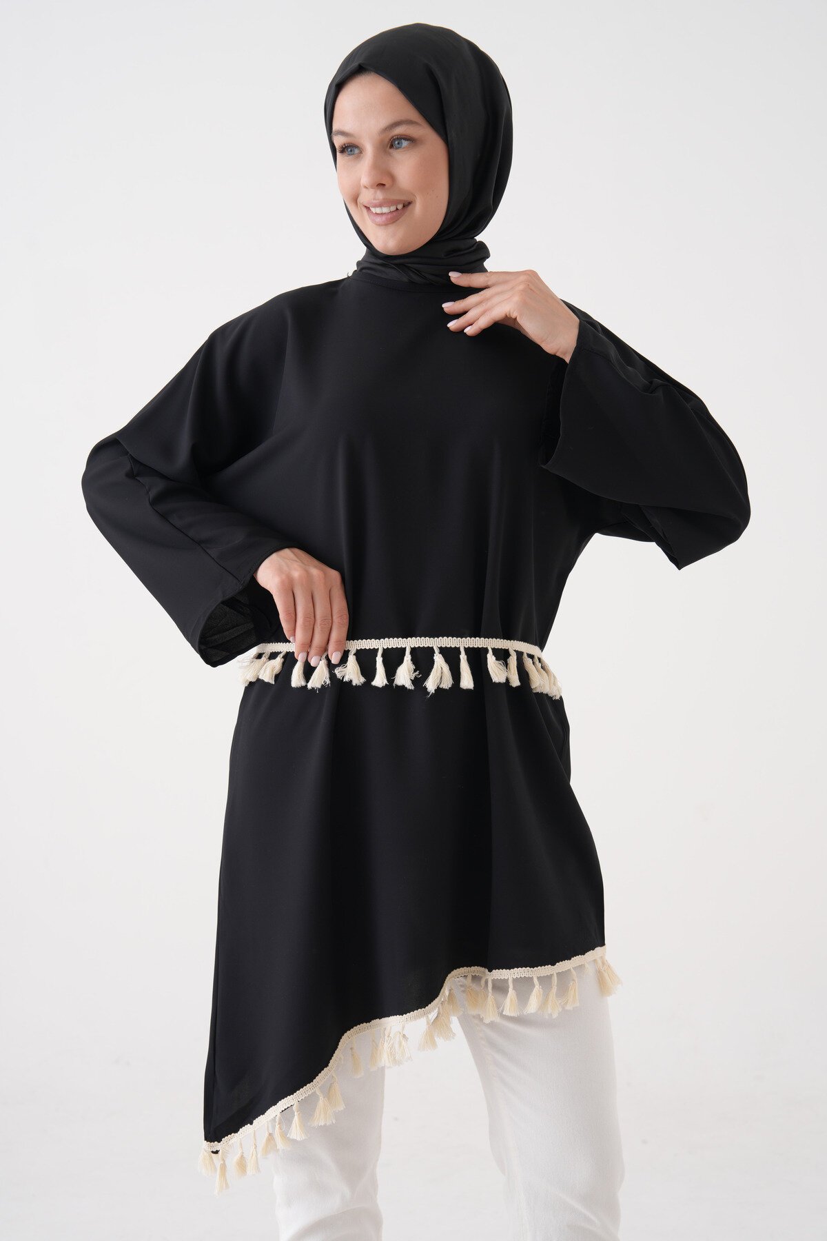 Siyah Krem Tunik - Tuncay