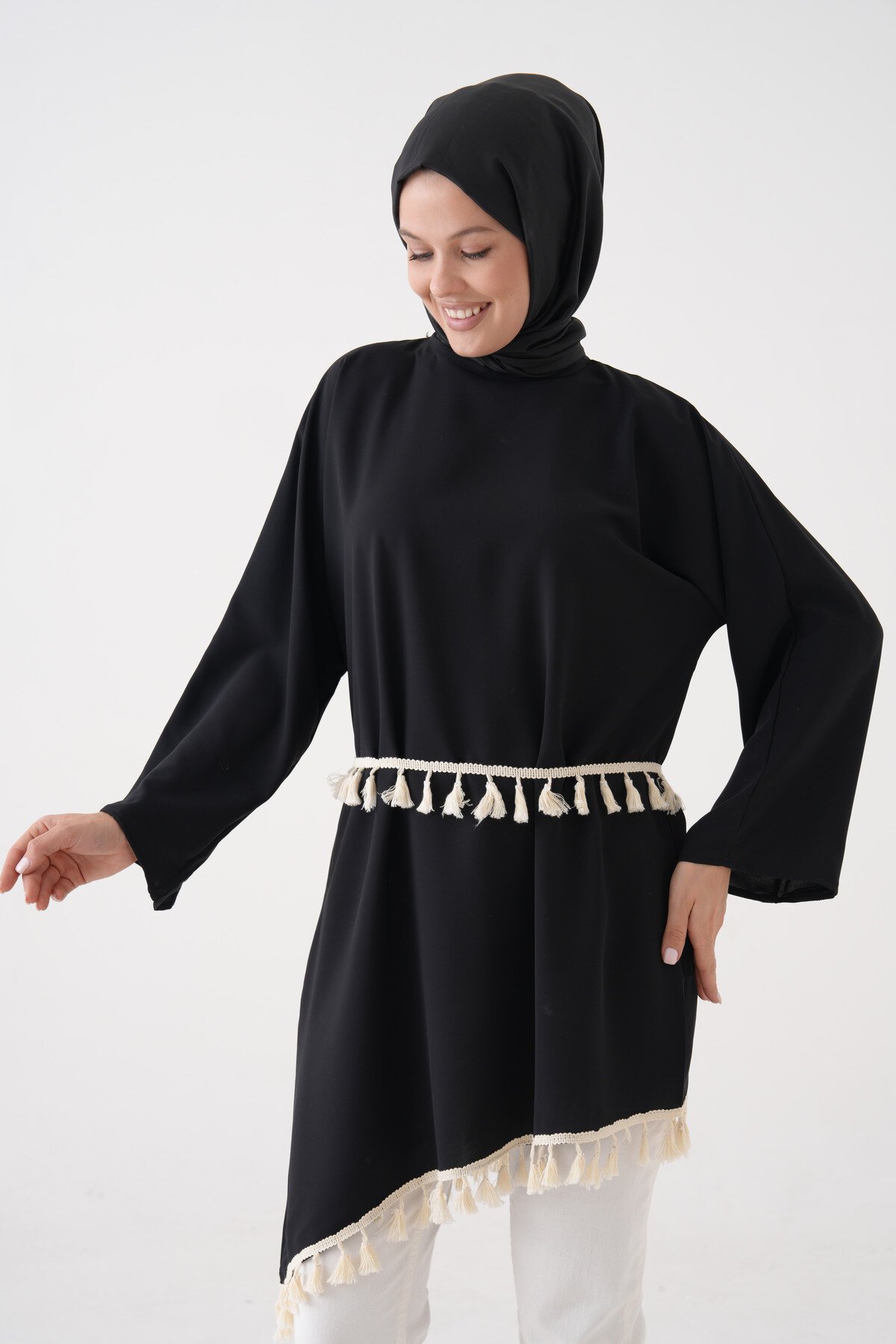 Siyah Krem Tunik - Tuncay