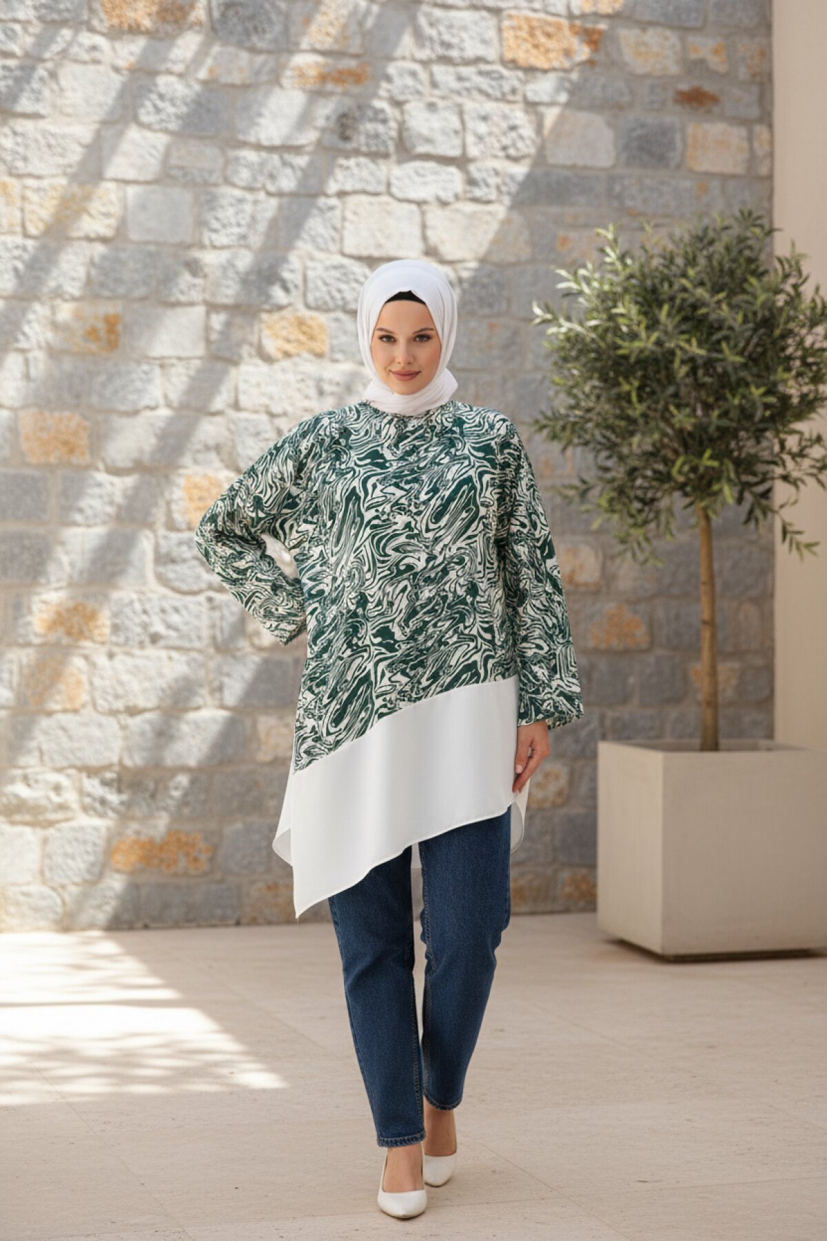 Yeşil Bluz Tunik - Tuncay