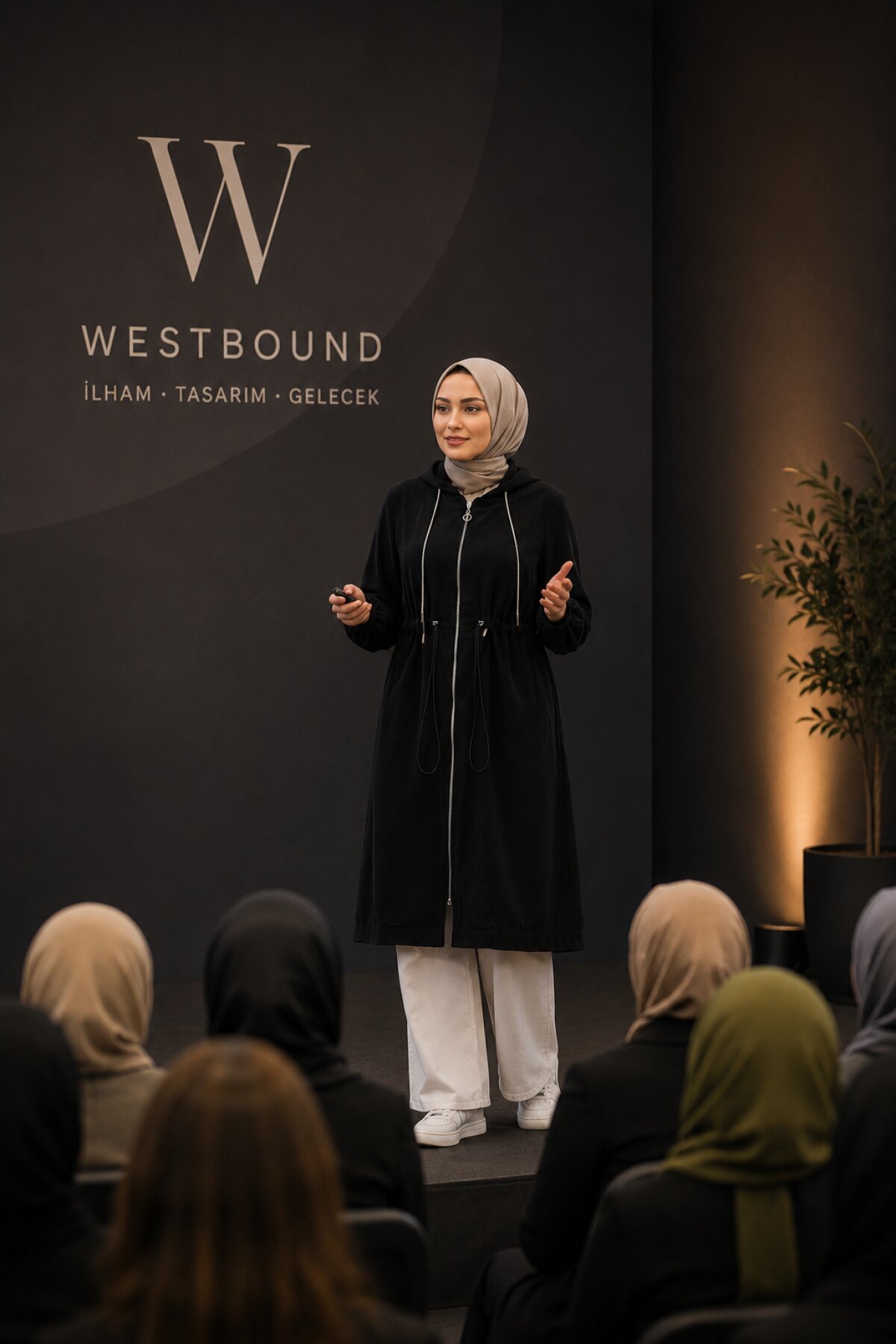 Siyah Uzun Fermuarlı Kap Ceket - Westbound