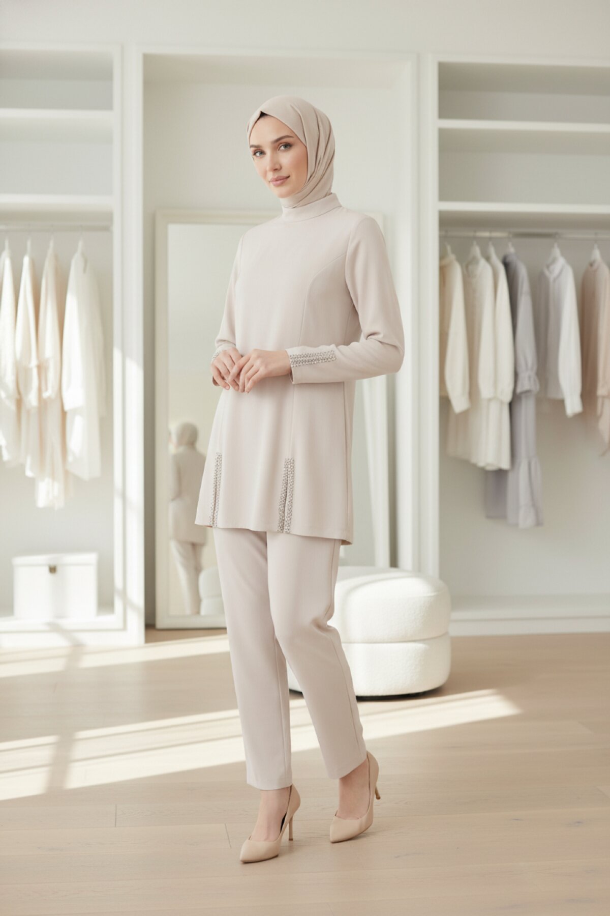 Two-Piece Modest Set - Stone - Beyza